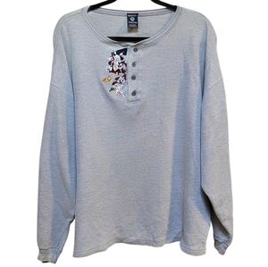 Vintage Warner Bros. Looney Toons Embroidered Henley